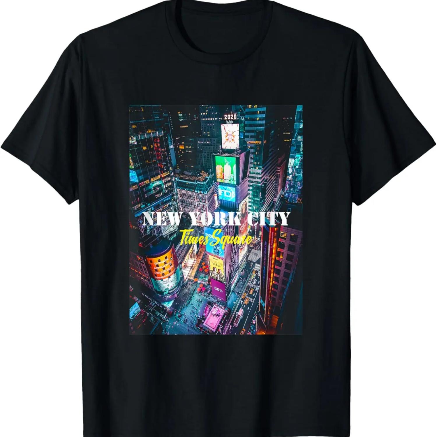 Футболки с изображением небоскребов Таймс-сквер в Нью-Йорке, Футболка Нью-Йорк S