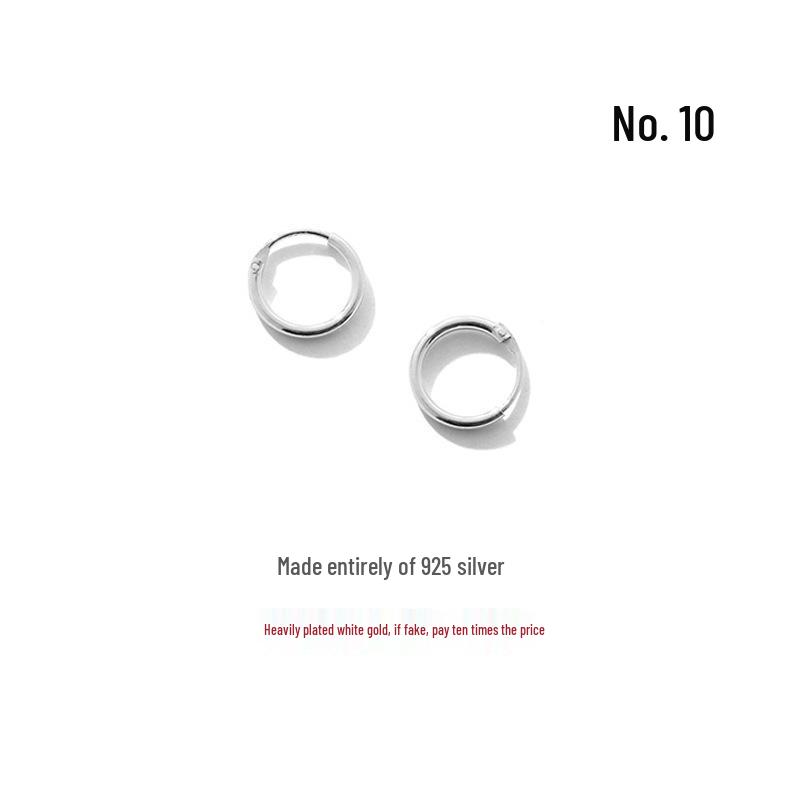 

Серьги-кольца из чистого серебра 999 пробы 2023 - Модные корейские маленькие круглые серьги-пусеты для женщин 925 Silver