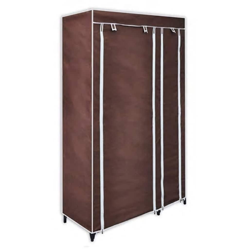 vidaXL Stoffschrank Braun