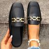2025 Neue Damenschuhe Damen Flache Mode Vintage Leder Slipper Elegant Bequem Lässig Flache Schuhe für Damen