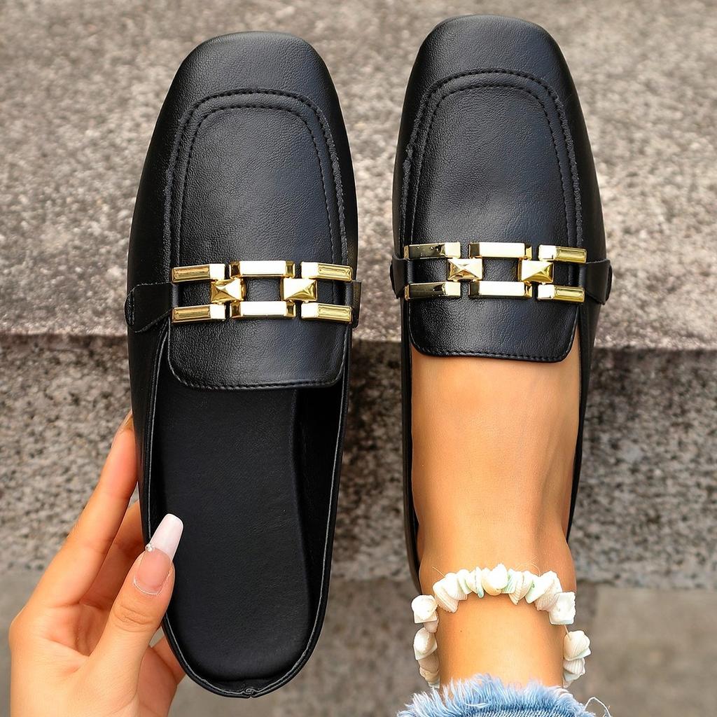 2025 Neue Damenschuhe Damen Flache Mode Vintage Leder Slipper Elegant Bequem Lässig Flache Schuhe für Damen