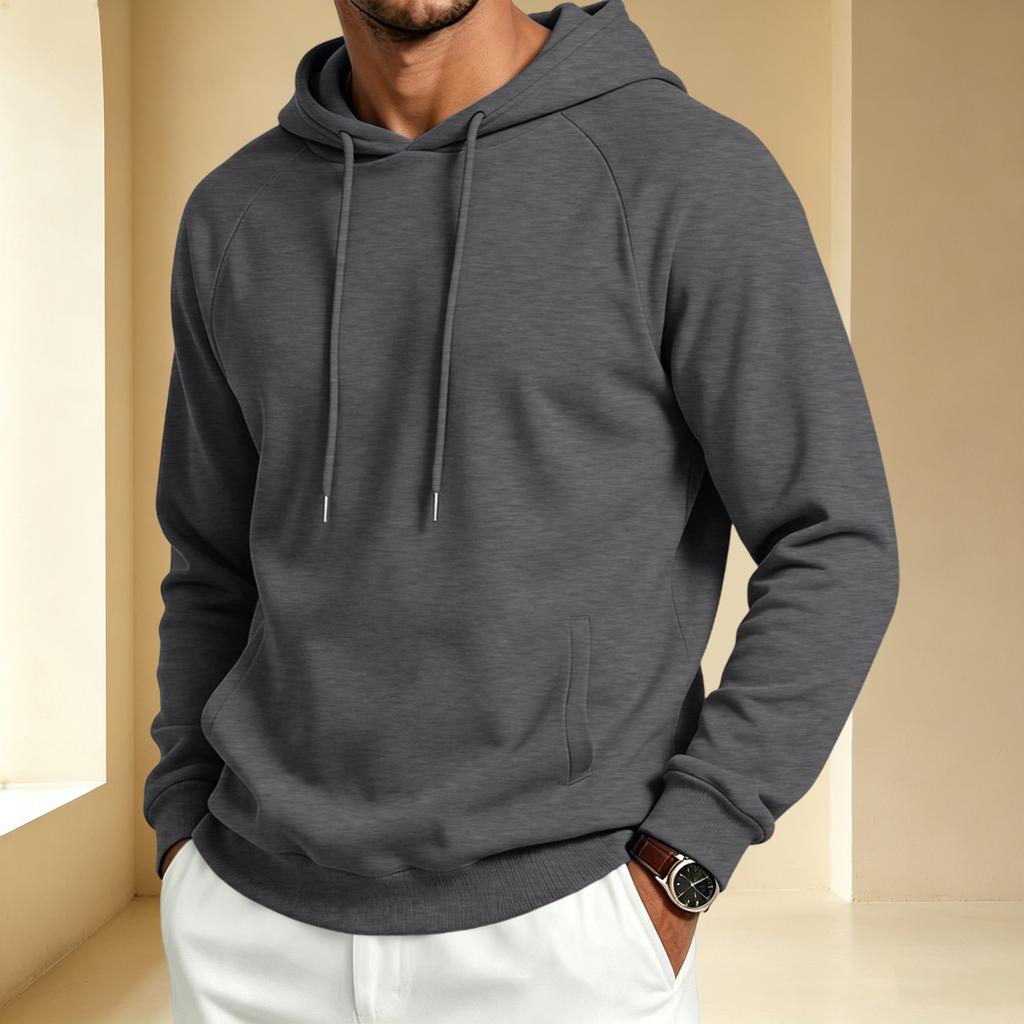Heren Casual Raglan Lange Mouwen Hoodie