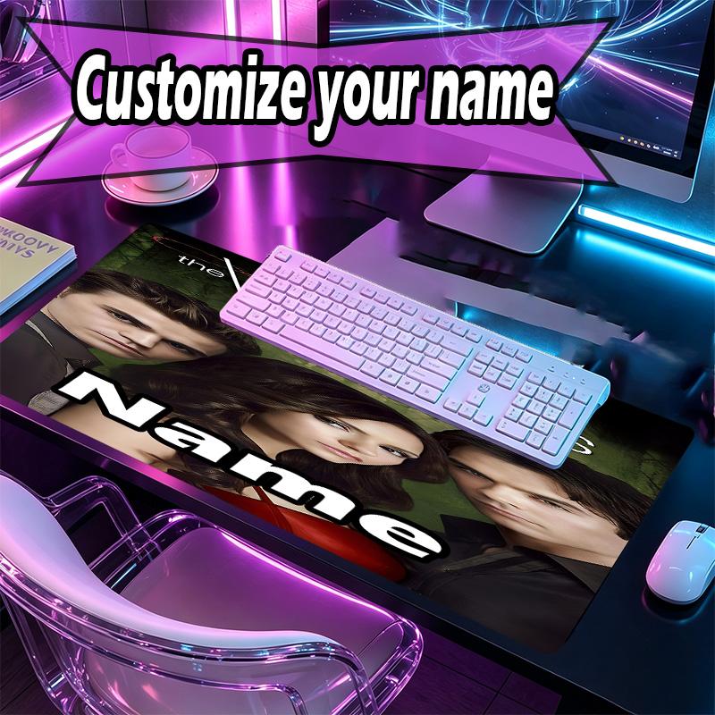 Custom Name Personalized horror theme Pattern Mousepad, Laptop PC Desk Mat, Decorative Desk Mat for Home Keyboard Pad Gift