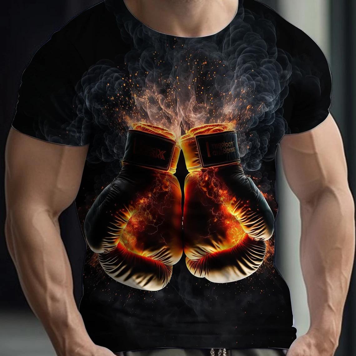 

Мужская футболка для спортзала, футболка с 3D принтом, летняя боксерская быстросохнущая футболка с круглым вырезом и короткими рукавами, узкие топы, мужская повседневная одежда L