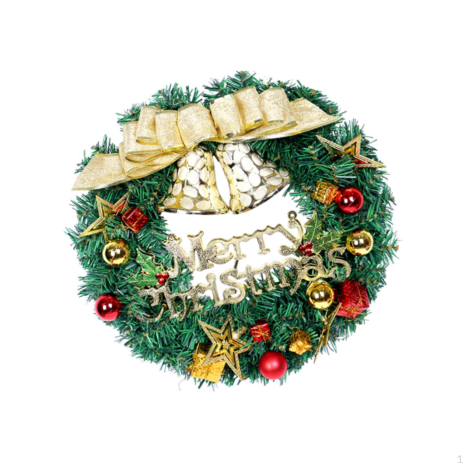 

Bells Christmas Wreath Ornament Decorative Garland Front Door Artificial for