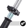 SONGMICS 2-in-1 Dumbbells Set, 2 X 10 Kg Adjustable Dumbbells with Extra Barbell Bar, Plastic-Coated Weight Plates, Fitness Exercise, Home Gym, Black