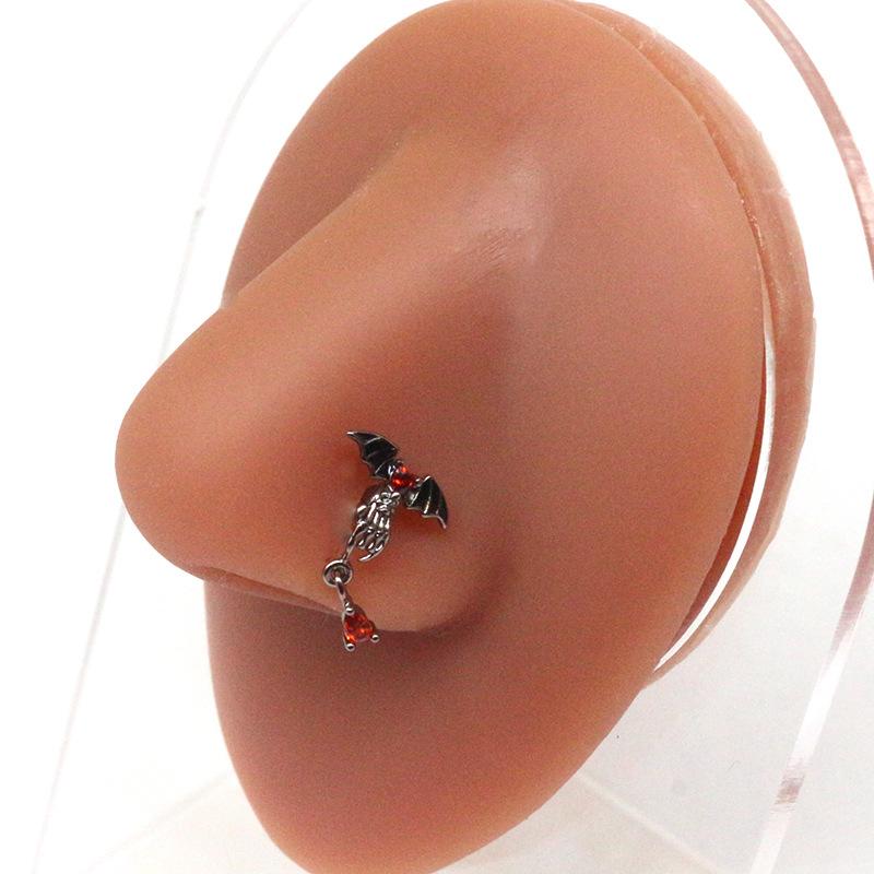 Fledermaus-Nabel-Lippen-Nippel-Bauch-Piercing-Schmuck, Ohrstecker, Nasenringe, Bauchnabelringe