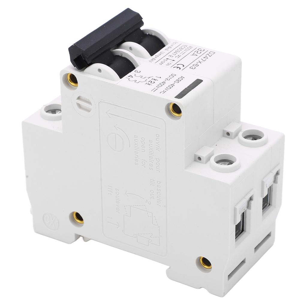 2P Miniature Circuit Breaker DIN Rail Mount Disconnect Switch for Solar System DC12‑400V AC90‑400V 3