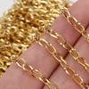 No Fade 2Meters 1Meter Stainless Steel Chain 4mm Oval Curb Cuban Chains for Necklace Jewelry Making DIY Supplies Wholesale