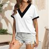 Women's Casual Loose V-neck Short-sleeved Shirt Short-sleeved Top