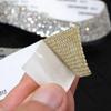 Colorful Self-Adhesive Rhinestone Arts Crafts Sewing Accessories Sewing Trim Tape Iron On Appliques DIY