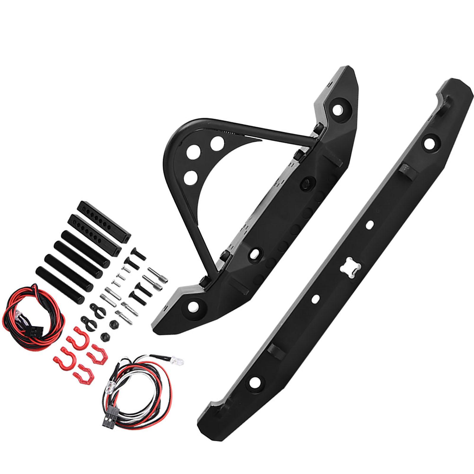 

RC Автомобільний Краулер Передній Задній Бампер зі Світлодіодними Ліхтарями Кріплення для Лебідки для Traxxas Axial SCX10 90046