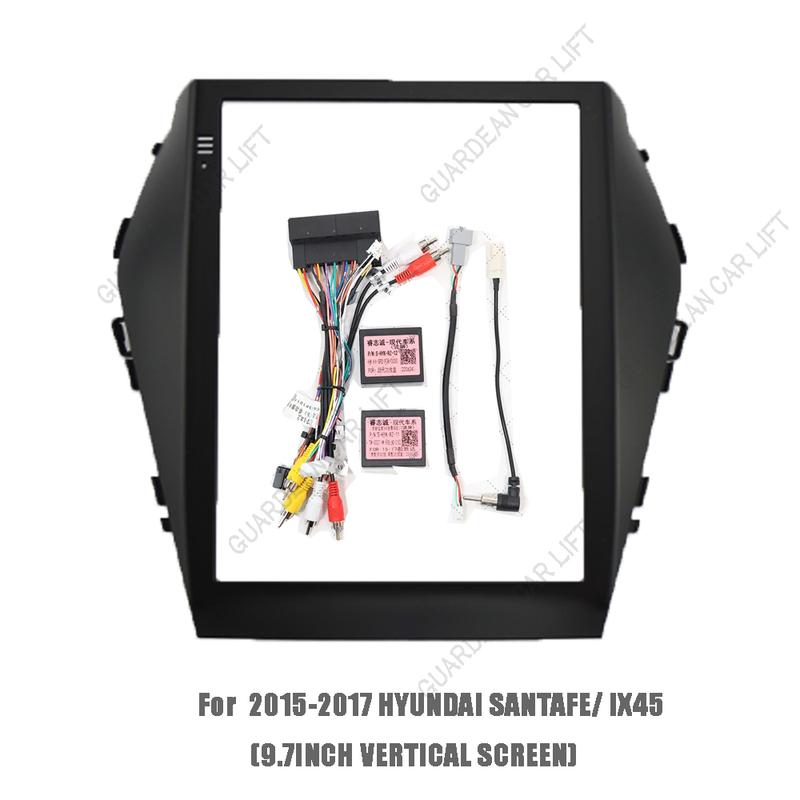 Car Audio 2Din Fascia Frame Adapter For Hyundai Santa Fe IX45 2013-2017 9.7 INCH Big Screen DVD Installation Panel Frame Kit