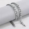 Silver Men' Chain, Cuirass, DIAMONDED ITALIAN Chain + FREE