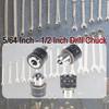 findmall 5/64 Inch - 1/2 Inch Mini Metal Lathe Tail Stock Drill Chuck Tool With MT2 Arbor Fit for CNC Lathe Milling Drill Machine