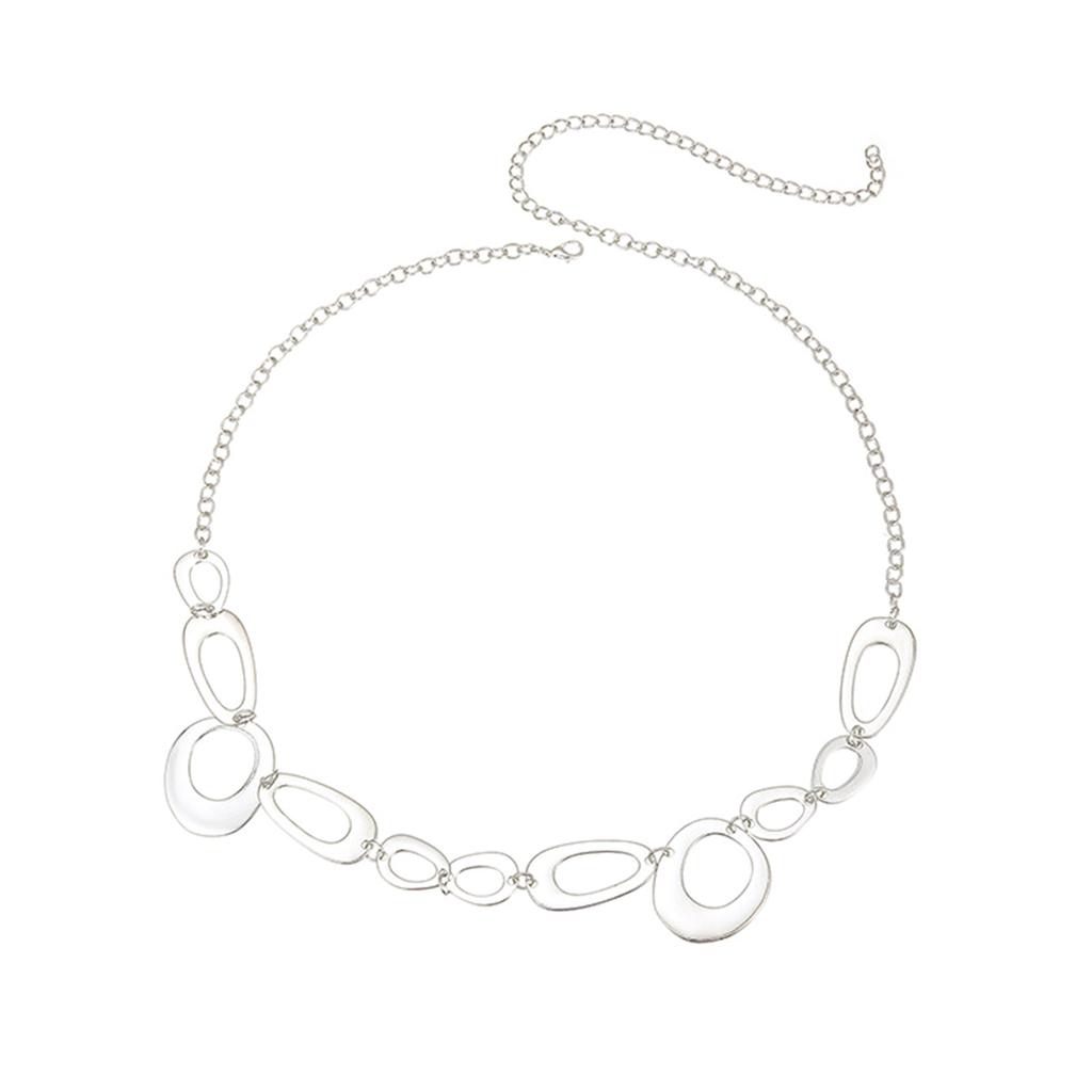 Fashionable Metal Circle Waist Chain Contemporary Alloy Rings Waist Chain Unique Belt Jewelry For The Fashion Forward