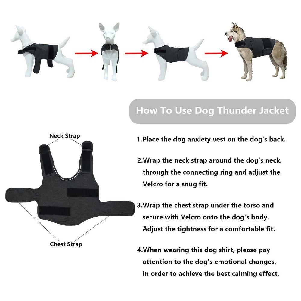 Breathable Dog Anxiety Jacket Comfortable Dog Soothing Clothes  for Relieve Anxiety
