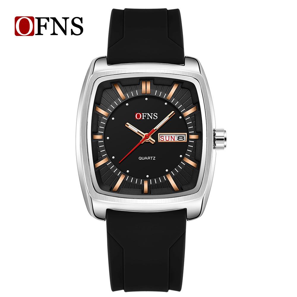 Luxury Men Watch Classic Red Green Dial Men's Quartz Wristwatch Sliver Calendar Male Reloj Stainless Steel Man Clock