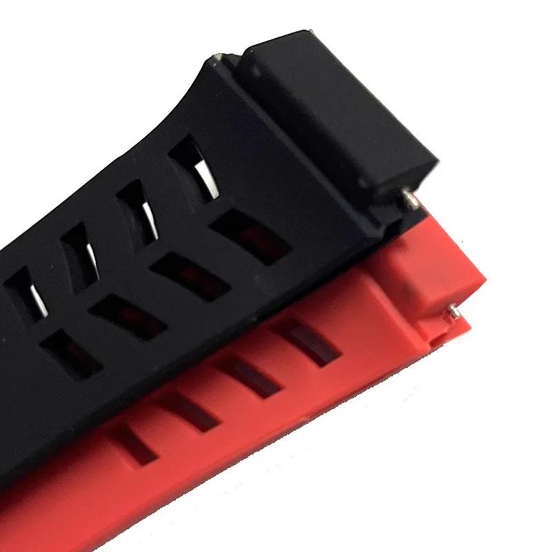 Soft Silicone Strap For Richard Mille RM53/055/011/050 Men Waterproof and Sweat Proof Rubber Bracelet 25mm Watch Accessories