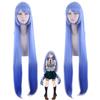 Peluca de cosplay de Nejire Hado, peluca larga azul de My Hero Academia para mujer, peluca de cosplay de anime, pelucas sintéticas resistentes al calor