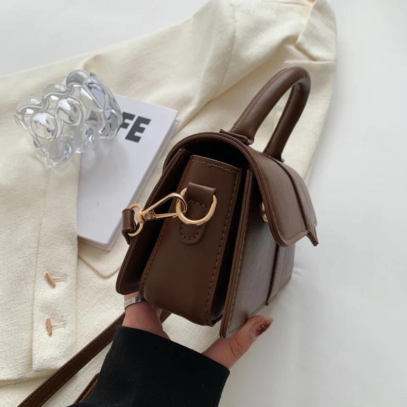 Women's PU Leather Shoulder Bag  Vintage Armpit Bag  Square Bag  Fashionable Crossbody Bags