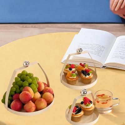 Fruit Display Tray ,Fruit Plate, Sturdy Decoration Multiuse Snack Basket, Cupcake Serving Tray, for