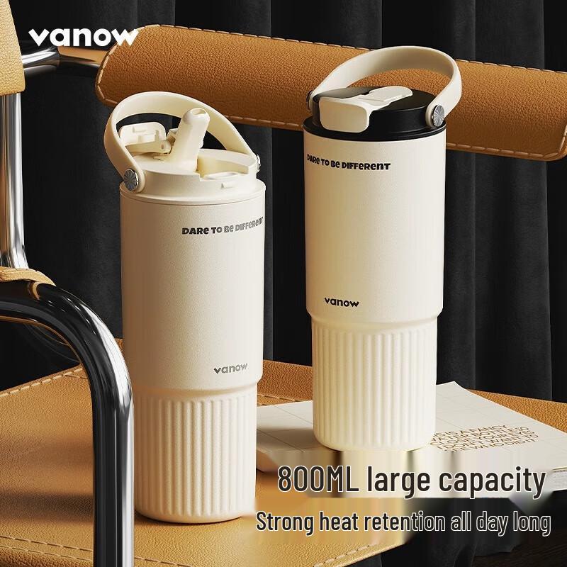 Vanow Ceramic Lined Dual-Drink Insulated Mug