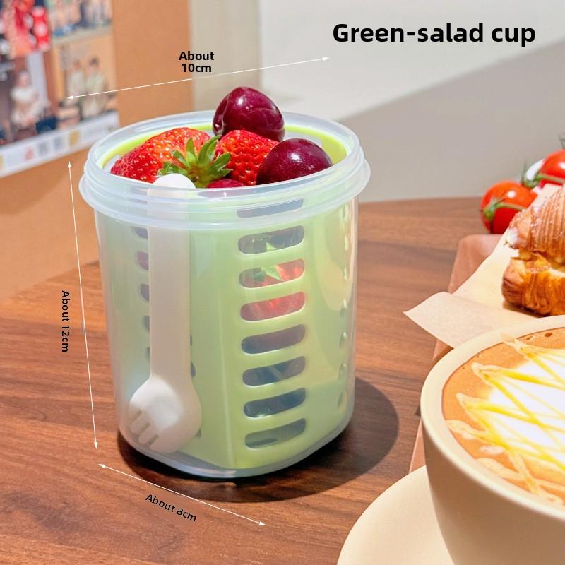 Portable Salad Cup with Fork Attachment Large Capacity Leak-Proof Sealed Design