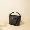 Leather shoulder messenger bag handbag fashion light luxury pillow bag women's bag simple zongzi bag