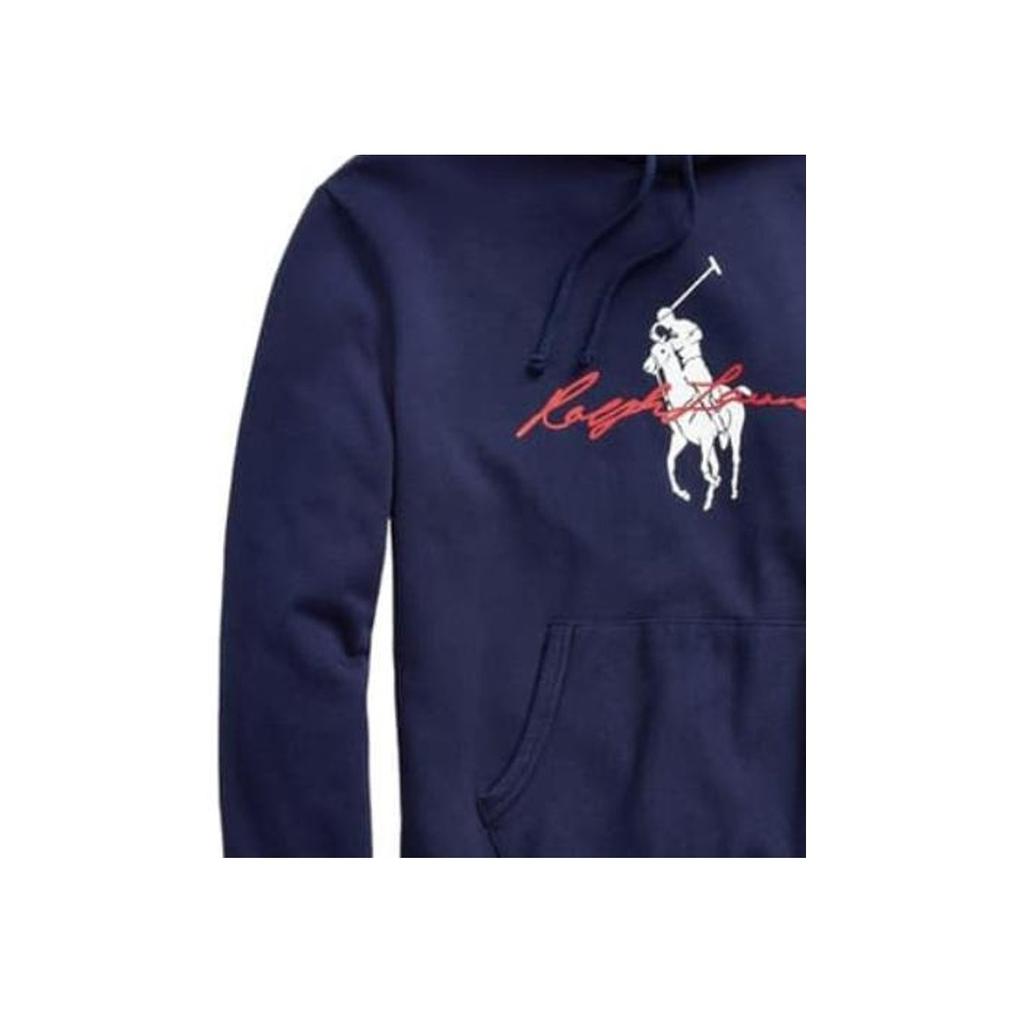 Polo Ralph Lauren Logo Printed Hooded Sweatshirt Men sweatshirt Navy-Blue 710839053-001