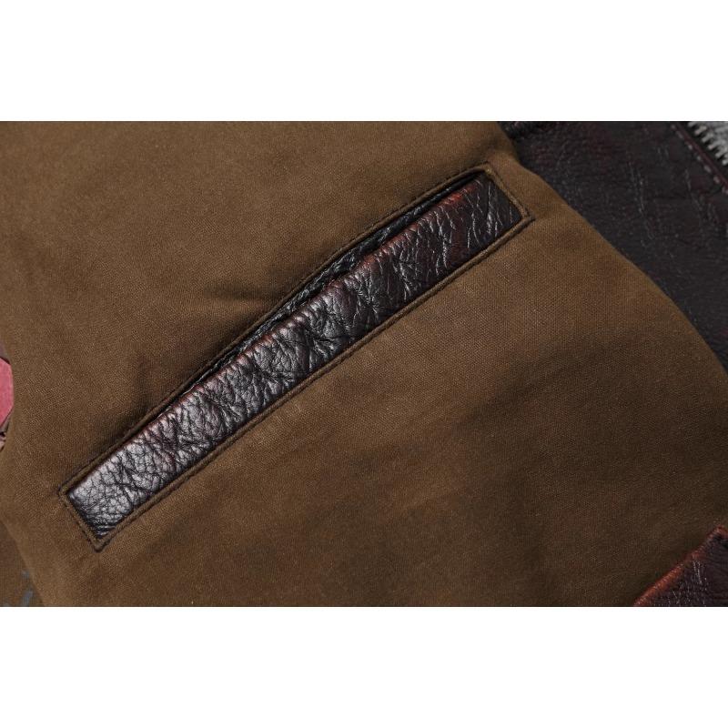 Giacca in pelle da uomo vintage di Stones, taglia cinese, rosso-marrone, primo strato, in vera pelle di mucca, giacche da motociclista, abbigliamento da uomo
