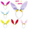 Neue Osterhasenohr-Haarbänder Plüsch-Hasenohren Karotten-Haarband Party Cosplay Kostüm Kopfschmuck Gesichtswasch-Haar-Accessoires Geschenk