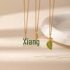 Elegant Titanium Steel Pink Cherry Blossom Necklace with Colorful Drip Glaze Rose Flower, Versatile Women's Clavicle Chain