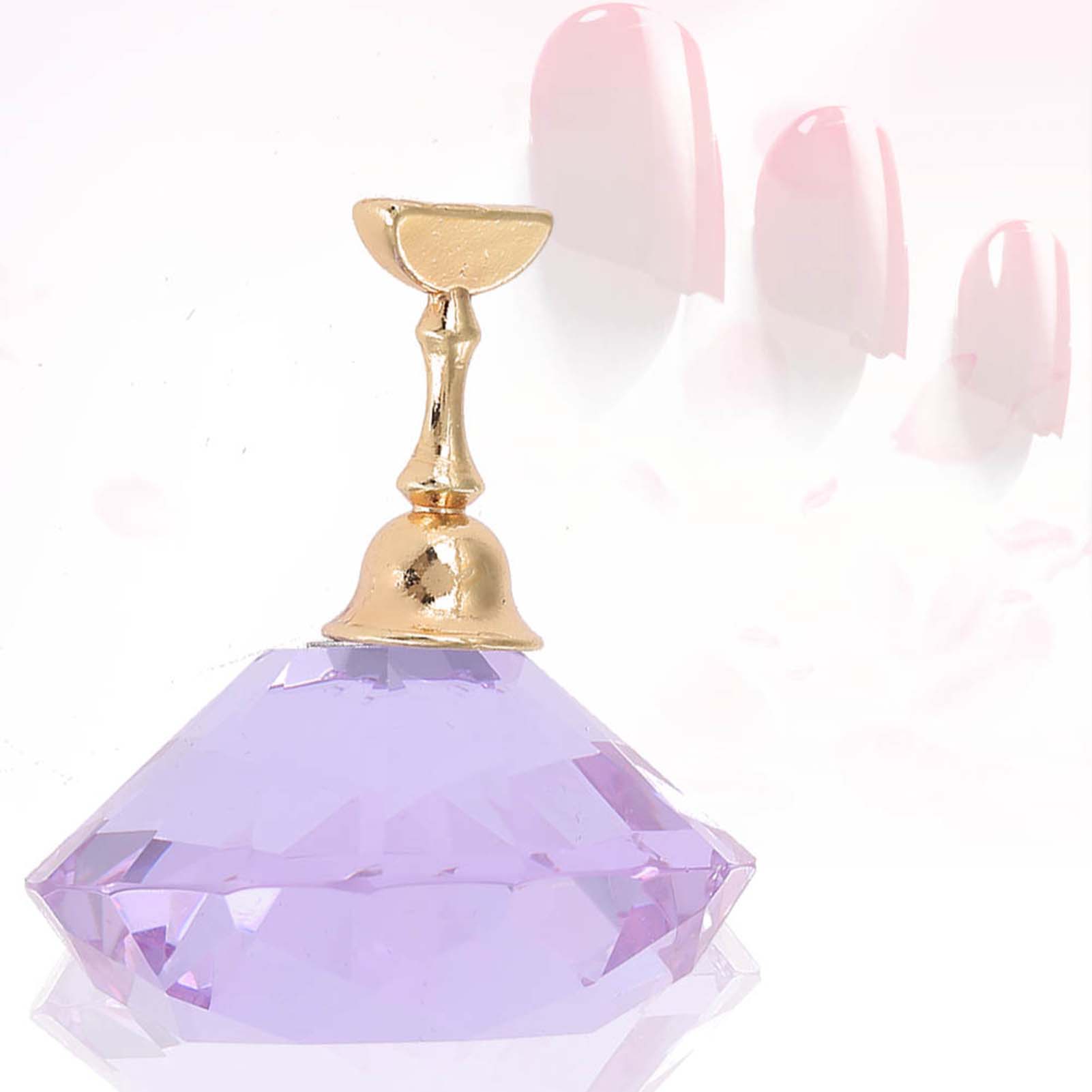 

Магнитная подставка-основа для тренировки с типсами, хрустальный держатель из сплава, подставка для демонстрации нейл-арта, фиолетовая фиолетовый