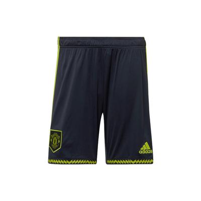 FW22 MUFC 3 Ρίγες Ίσια Ποδοσφαιρικά Σορτς Ανδρικά Σορτς Μαύρο HE2980
