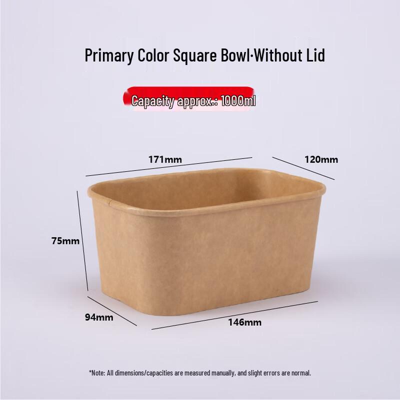 Yuduo Disposable Kraft Paper Lunch Boxes