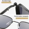 Men Driving Sunglasses Vintage Steampunk Square Sunglasses Metal Frame with Spring Hinges Women Eyepiece Trendy Driver Glasses