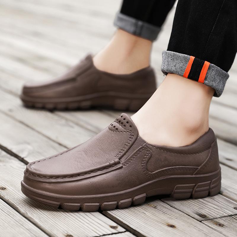 Chef Shoes Four Seasons Anti Slip Oil Resistant Plus Size Business Casual Men's Work EVA Shoes Fashion Comfort Soft Soled