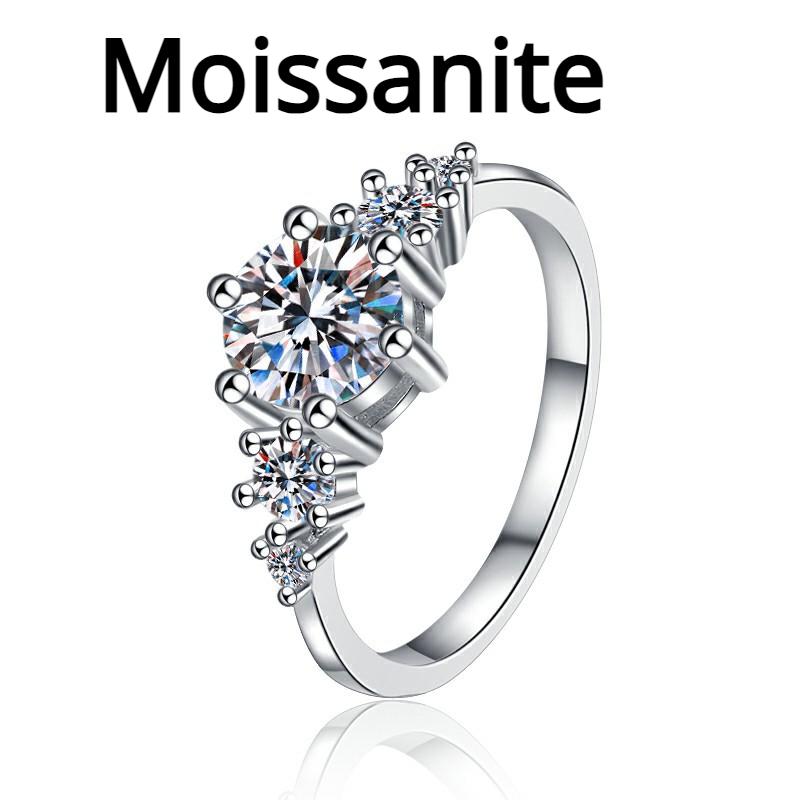 

Ювелирные изделия из стерлингового серебра 925 пробы 1 карат, обручальное кольцо, кольцо с муассанитом, женское обручальное кольцо, подарок для подруги, изысканные ювелирные изделия, подарки 19