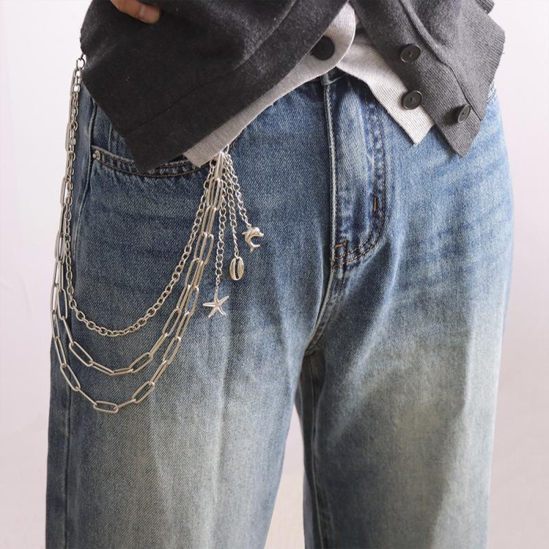 Metallic Punk-Pop Pants Chain Accessory; Hip Hop Style Denim Chain For Men and Women Present