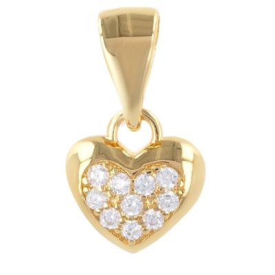 [R7411] - Anhänger Vergoldet 'Love' weißgolden - 7x7 mm
