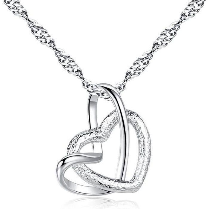 Bracelet Chaîne Homme/femme Avec Pendentif Cœur - Signé Dali - Métal Argenté - N°2
