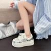 Mesh Breathable Little White Shoes Women's 2025 Summer Thin Fashion Sequins Versatile Casual Sports Thick-soled Heightening Board Shoes