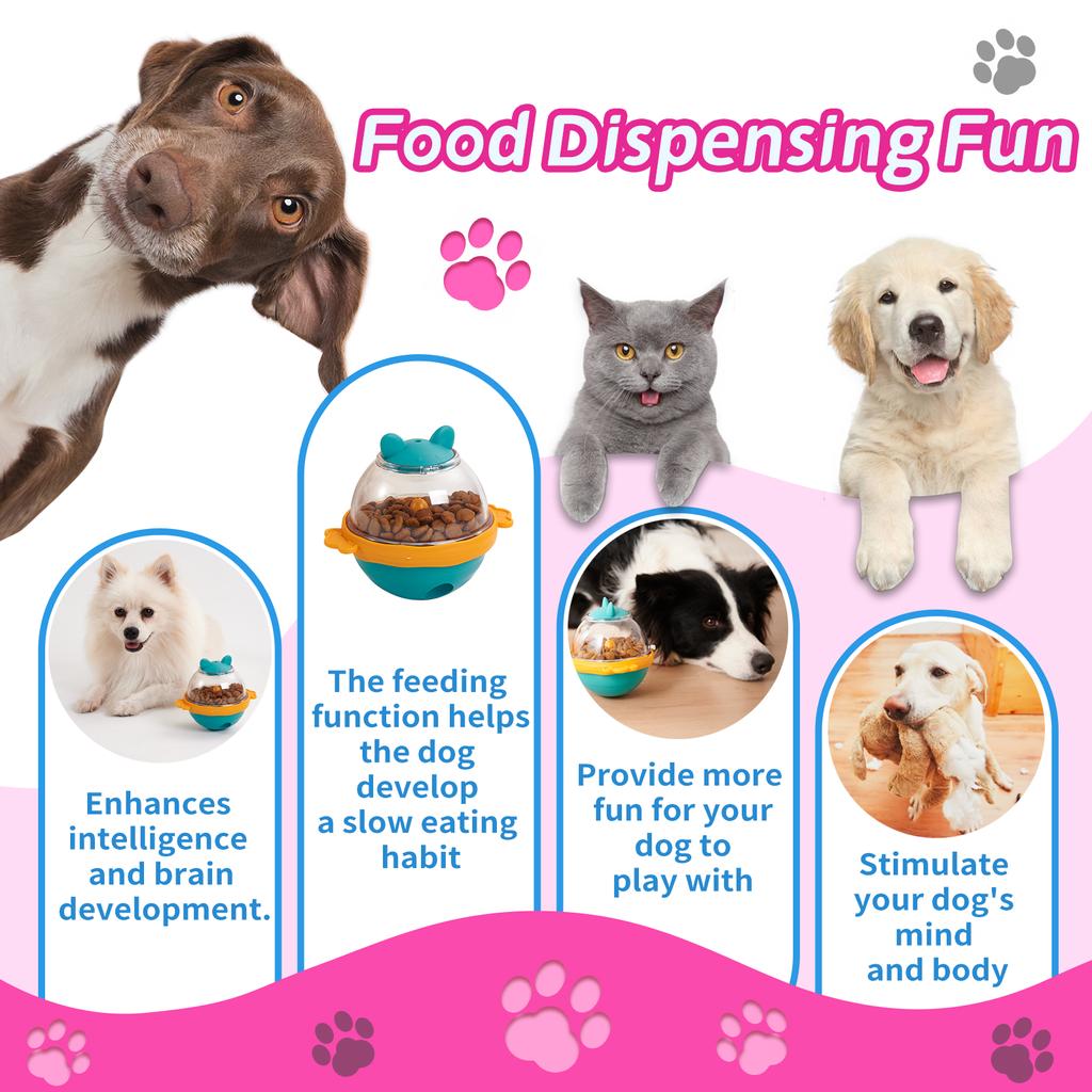 Dog Tumbler Leaking Food Device, Educational Toy Automatic Feeding, Leaking Food Ball Self-Hi To Relieve Boredom Pet Toy