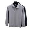 Men's Thickened Velvet Lapel Sweater for Autumn/Winter - Middle-Aged and Elderly Dad Style