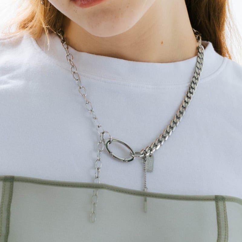 Pearlymore Bold Layered Chain Necklace_PM24N023WT