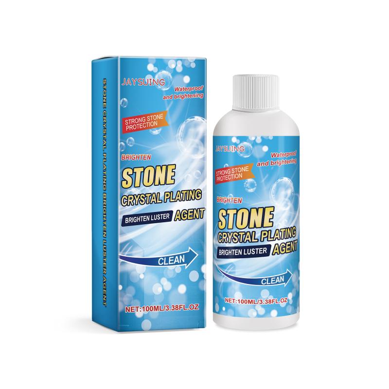 Nano Stone Crystal Plating Brighten Luster Agent for Tabletop Marble Surfaces High Gloss Protection Set with Sponge Towel