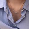 Korean Style Bean Pendant Necklace for Women - Versatile, Niche Design Clavicle Chain with Unique Personality