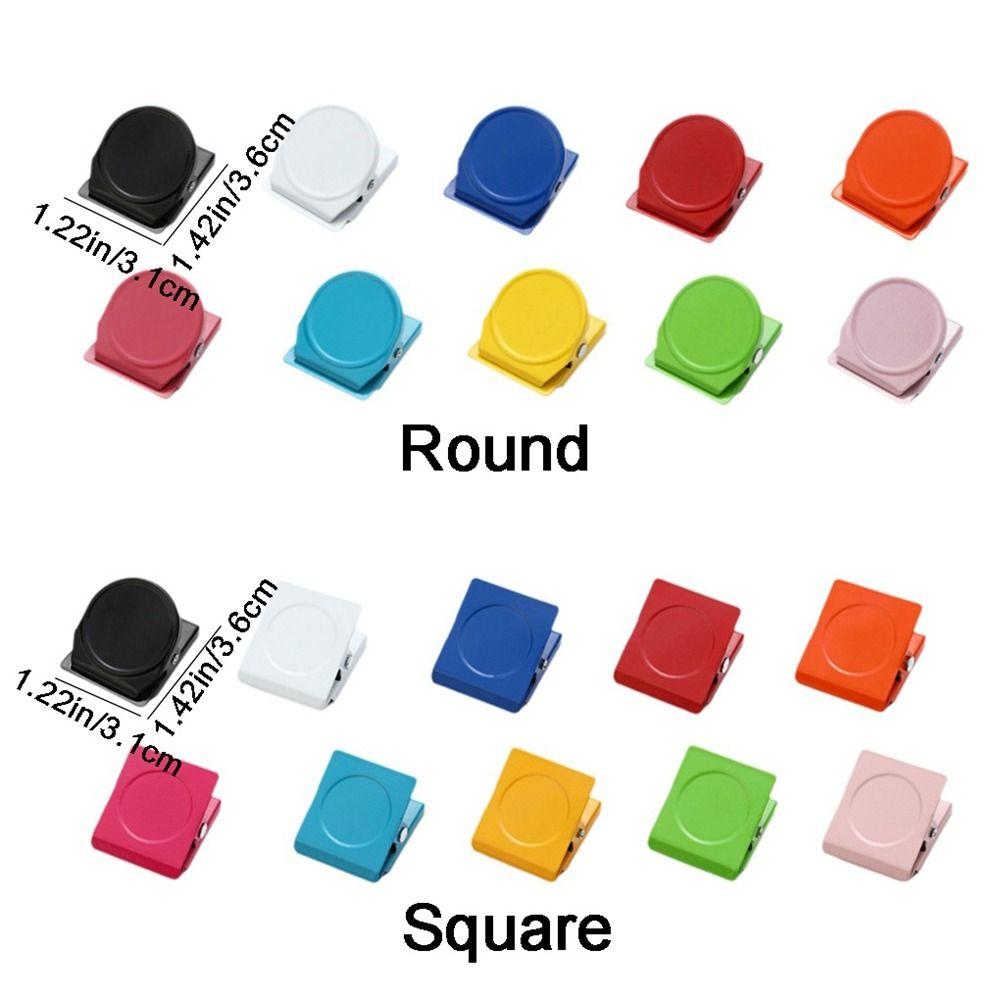 10PCS Colorful Mini Magnet Clamp Metal Memo Clips Multi-functional File Organizers  Office