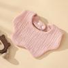 Ins Double-sided Cotton Waterproof Bib Crepe 360-degree Rotating Saliva Towel Children's Breathable Gauze Baby Bib